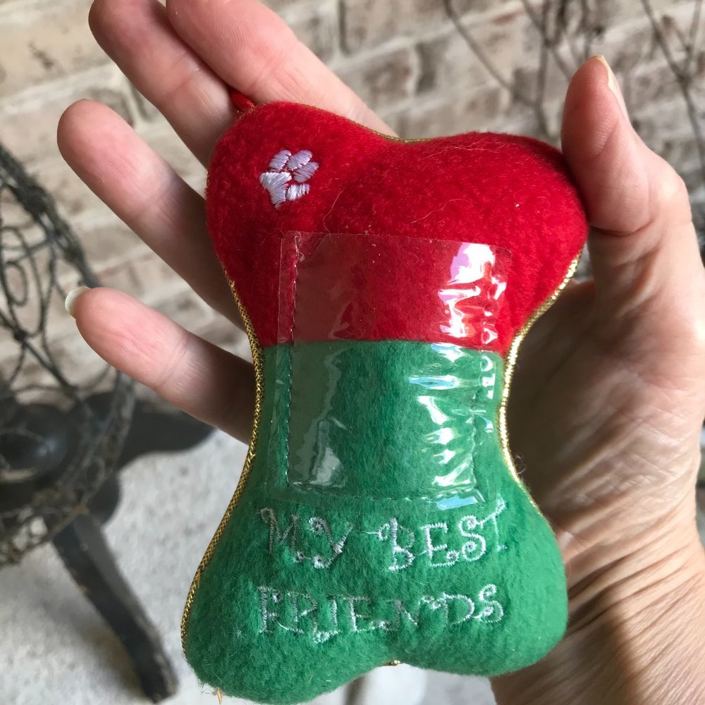 Dog Bone Ornament Photo holder Christmas Pets New
